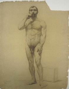 Nude standing male